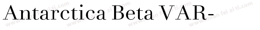 Antarctica Beta VAR字体转换